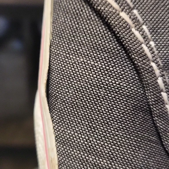 Vans Women's Gray Lace Ups with Pink Trim, Insole, and Sole Sz 6 - Picture 12 of 14